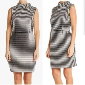 Boden Striped Black and White Sheath Dress